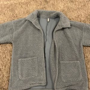Z supply light blue teddy bear jacket